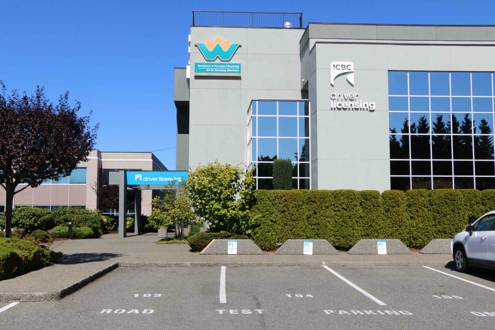 Road Tests in Nanaimo are done at the ICBC Driver Licensing office at 5785 Duncan Street, 6475 Metral Drive, Nanaimo, B.C. V9T 2L9 [photo: Coastal Pathways Driver Training]