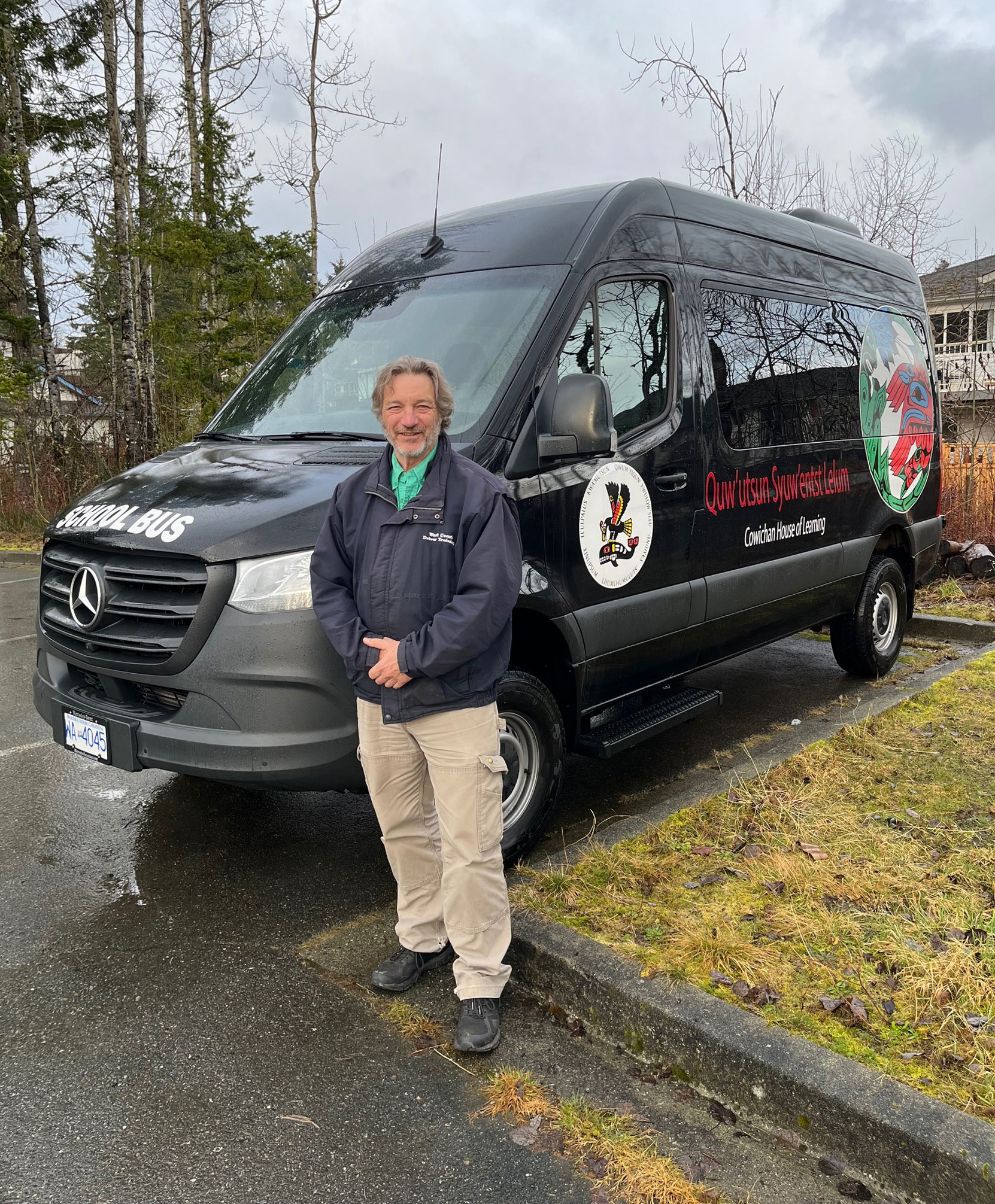 Our Chief Instructor, Mark Anderson, teaching Class 4 Unrestricted for Cowichan Tribes, March 2025 [photo: Coastal Pathways Driver Training]