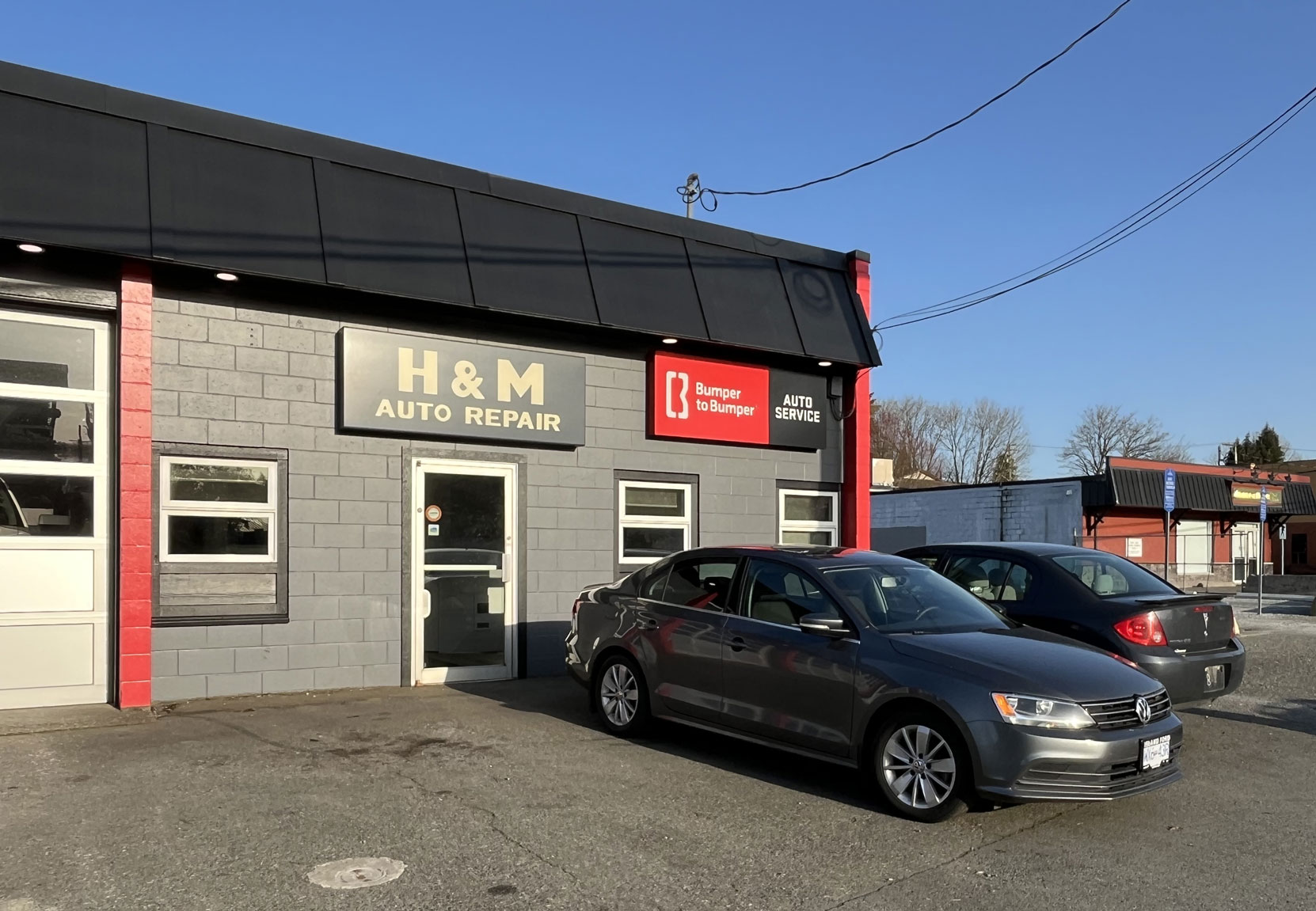 West Coast Driver Training has acquired a 2016 VW Jetta with a 5 speed manual transmission. It is currently at H & M Auto Repair awaiting its Commercial Vehicle Inspection and installation of the passenger side clutch, brake and gas controls, April 2025 [photo: West Coast Driver Training]